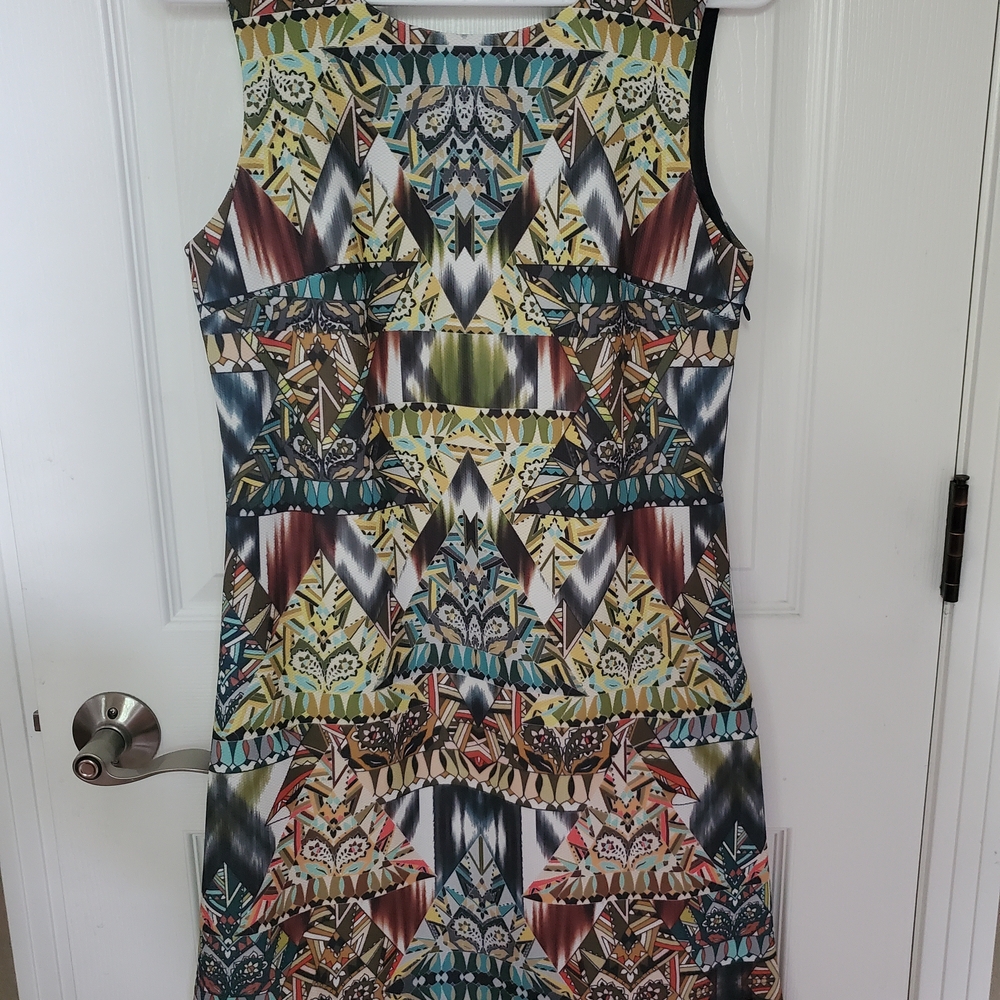 Custo Barcelona Multicolor Geometric Dress